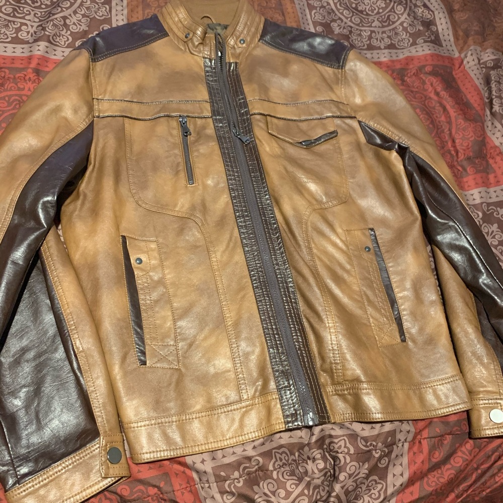 INC Faux Leather Jacket
